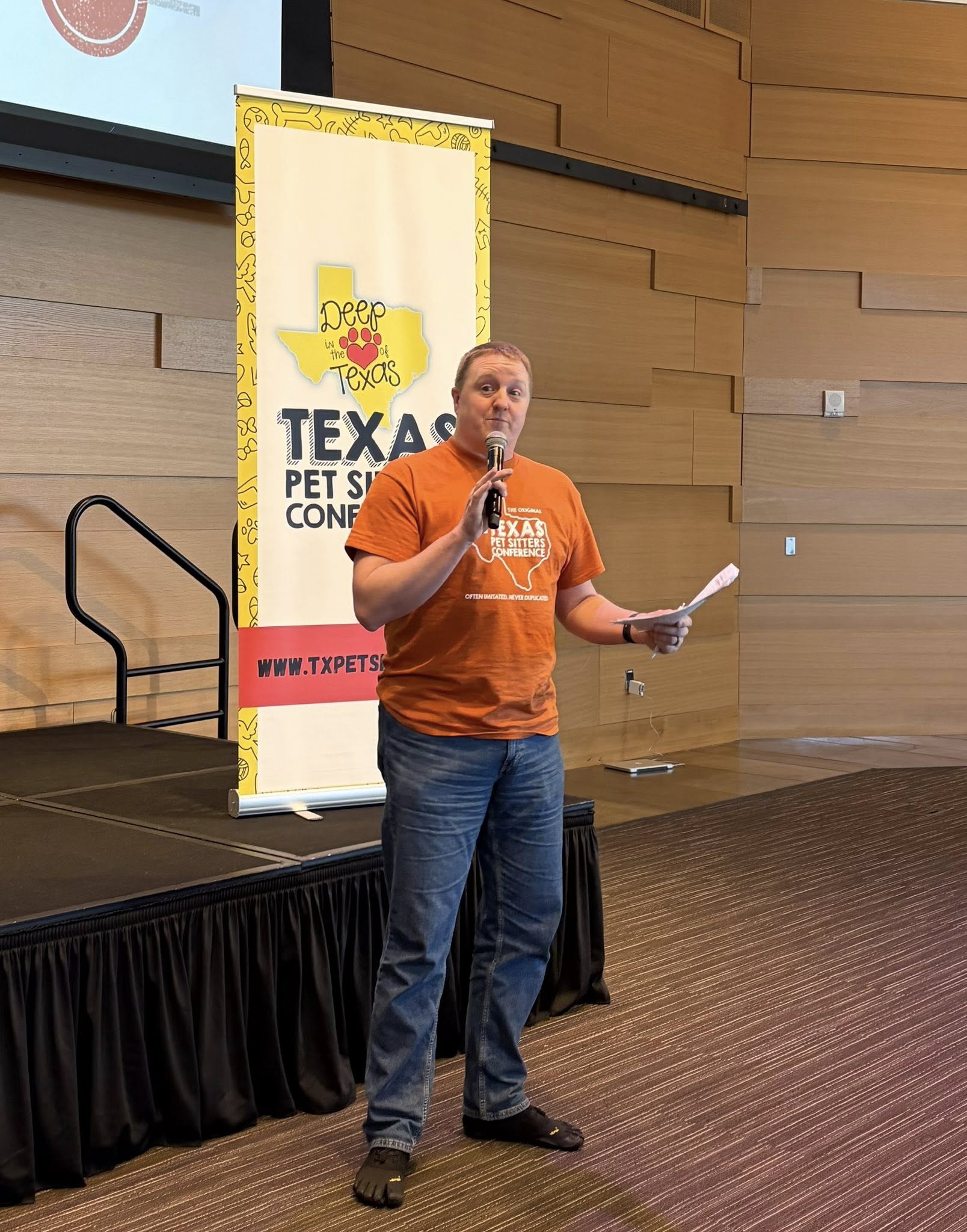 MC speaking on stage