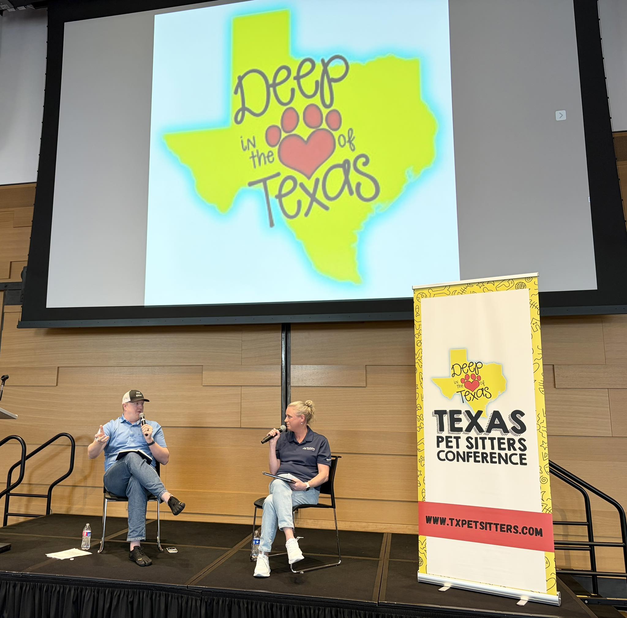 Panel interview on stage