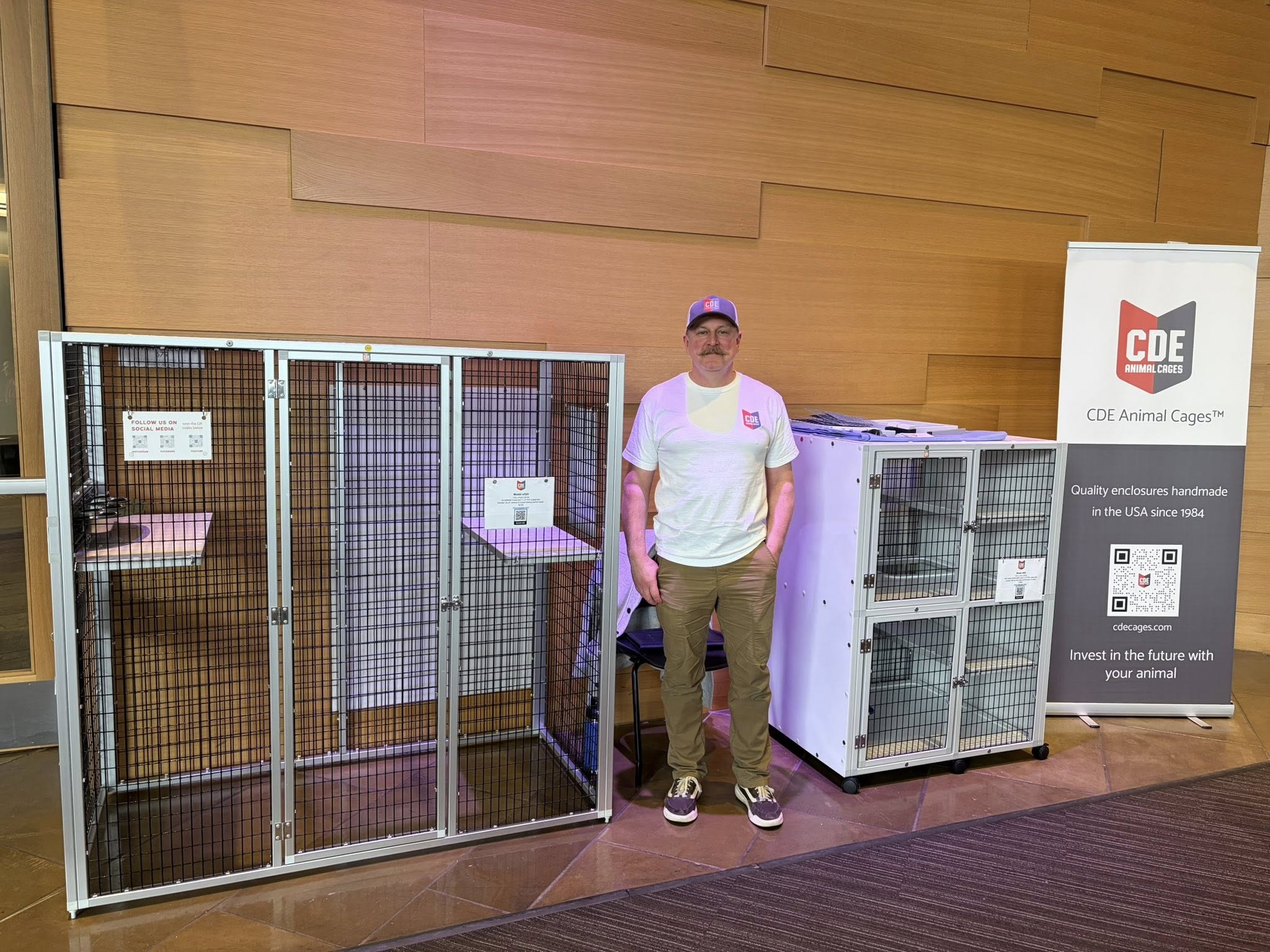 CDE Animal Cages vendor booth